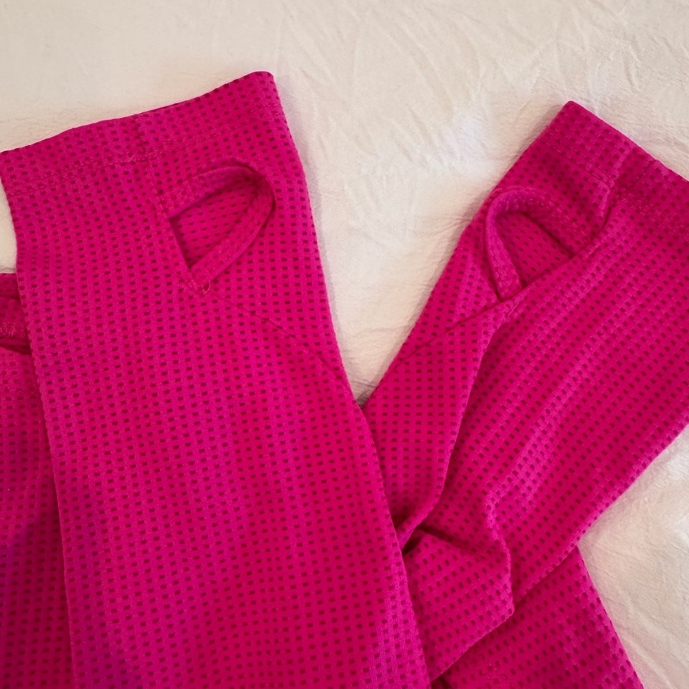 Pink half-zip performance long sleeve top - Picture 3 of 3